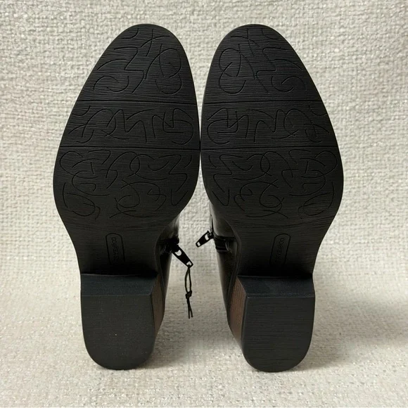 FRYE AND CO. Helia Stacked Heel Charcoal Ankle Boots Sz 9 - Picture 6 of 9